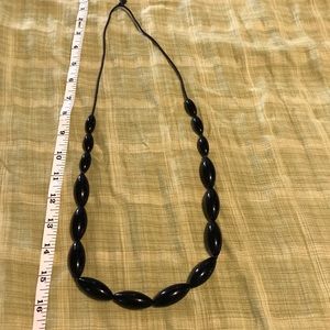 Black Oval beaded necklace